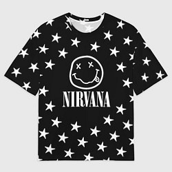 Футболка оверсайз мужская Nirvana stars steel, цвет: 3D-принт
