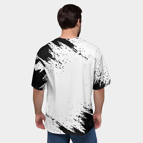 Мужская футболка оверсайз The Elder Scrolls Online краски чёрные / 3D-принт – фото 4