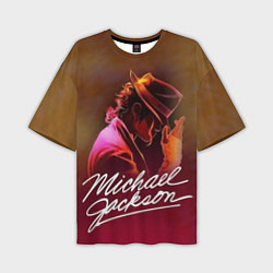 Футболка оверсайз мужская Michael Jackson нарисованный кистью, цвет: 3D-принт