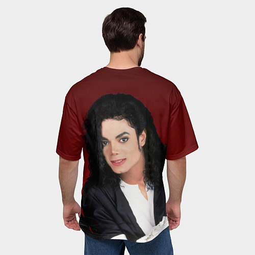 Мужская футболка оверсайз Michael Jackson с пантерой и автографом / 3D-принт – фото 4