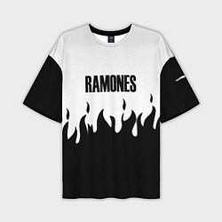 Мужская футболка оверсайз Ramones fire black rock