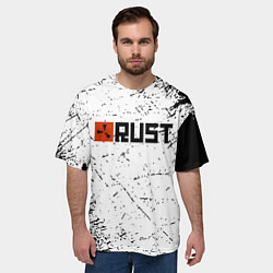 Футболка оверсайз мужская RUST брызги красок, цвет: 3D-принт — фото 2