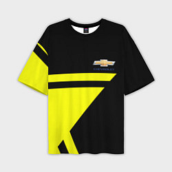 Мужская футболка оверсайз Chevrolet yellow star