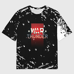Футболка оверсайз мужская Warthunder белые краски онлайн, цвет: 3D-принт