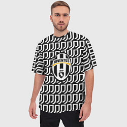 Футболка оверсайз мужская Juventus pattern fc, цвет: 3D-принт — фото 2