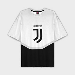 Мужская футболка оверсайз Juventus black geometry sport