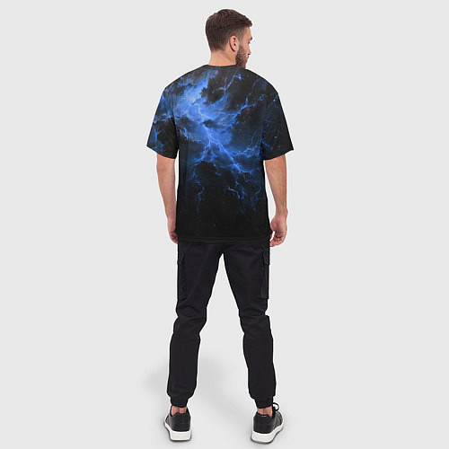 Мужская футболка оверсайз Юкио - Синий экзорцист / 3D-принт – фото 4