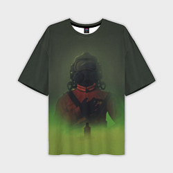 Мужская футболка оверсайз Lethal Company: Green Fog