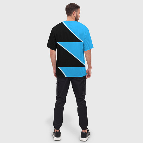 Мужская футболка оверсайз Manchester City geometry sport / 3D-принт – фото 4