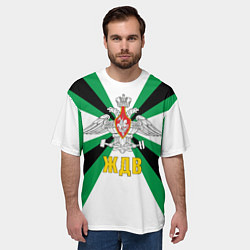 Футболка оверсайз мужская Железнодорожные войска России, цвет: 3D-принт — фото 2