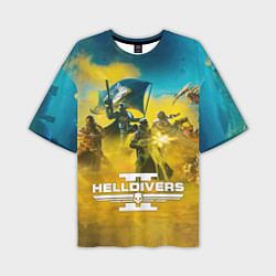 Мужская футболка оверсайз Helldivers 2: Confrontation