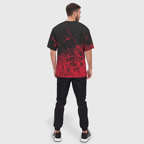 Мужская футболка оверсайз Helldivers 2 red / 3D-принт – фото 4
