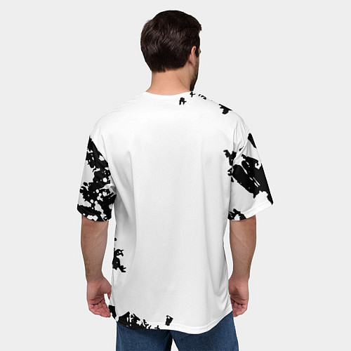 Мужская футболка оверсайз Horizon: Zero Dawn текстура / 3D-принт – фото 4