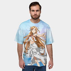 Футболка оверсайз мужская Асуна Юки из Мастеров меча онлайн, цвет: 3D-принт — фото 2