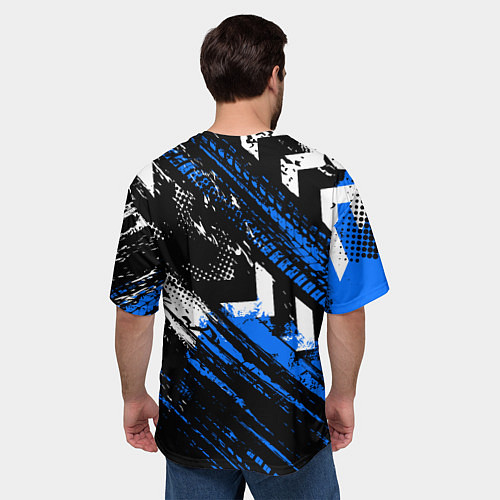 Мужская футболка оверсайз Subaru - sport style / 3D-принт – фото 4