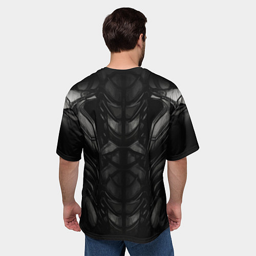 Мужская футболка оверсайз Мускул / 3D-принт – фото 4