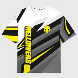 Мужская футболка оверсайз Helldivers 2: Uniform Yellow x White