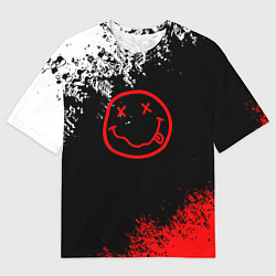 Футболка оверсайз мужская Нирвана краски, цвет: 3D-принт