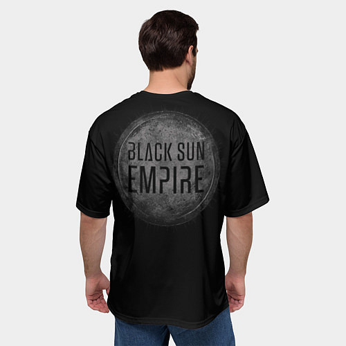 Мужская футболка оверсайз Black sun empire - neurofunk / 3D-принт – фото 4