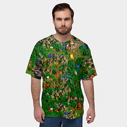 Футболка оверсайз мужская Карта из Героев 3, цвет: 3D-принт — фото 2