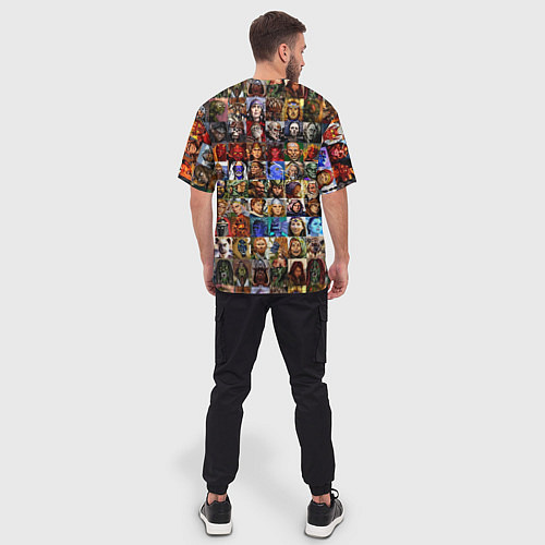 Мужская футболка оверсайз Портреты всех героев / 3D-принт – фото 4