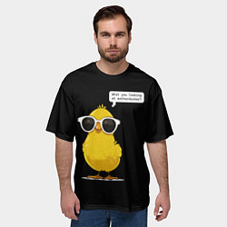 Футболка оверсайз мужская Утенок в очках, цвет: 3D-принт — фото 2