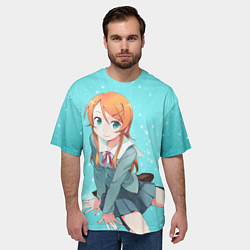 Футболка оверсайз мужская Кирино Косака из OreImo, цвет: 3D-принт — фото 2