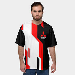 Футболка оверсайз мужская Mitsubishi red uniform, цвет: 3D-принт — фото 2