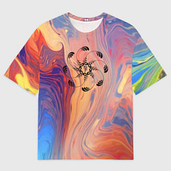 Футболка оверсайз мужская Тибетский символ тульпы, цвет: 3D-принт