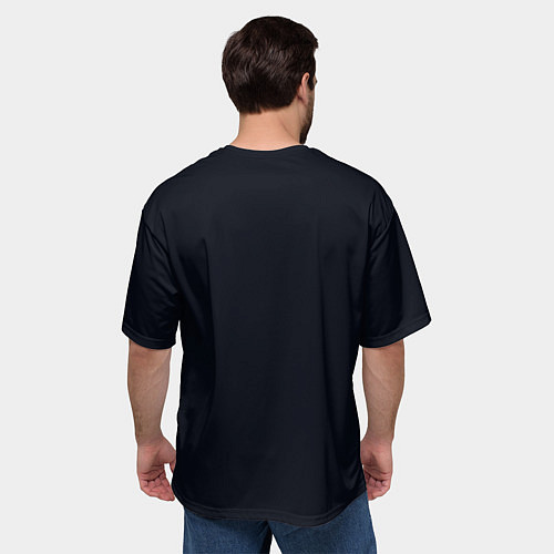 Мужская футболка оверсайз Стильная горилла на черном фоне / 3D-принт – фото 4