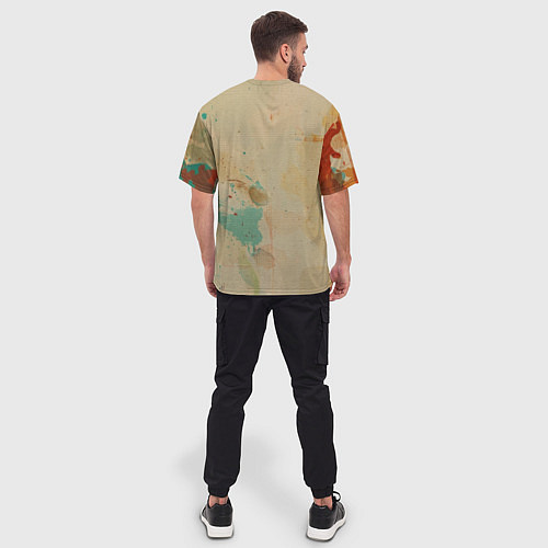 Мужская футболка оверсайз Джон Уик в стиле гранж / 3D-принт – фото 4