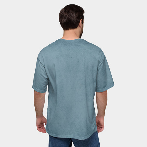 Мужская футболка оверсайз Бирюзовый флёр / 3D-принт – фото 4
