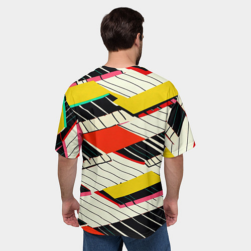 Мужская футболка оверсайз Пианинка / 3D-принт – фото 4