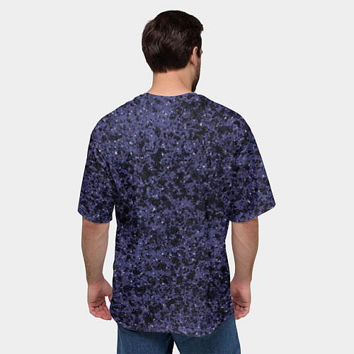 Мужская футболка оверсайз Абстракция брызги фиолетовый / 3D-принт – фото 4