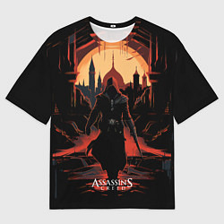 Мужская футболка оверсайз Assassins creed заброшенный старый город