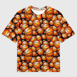 Мужская футболка оверсайз Баскетбольные мячики