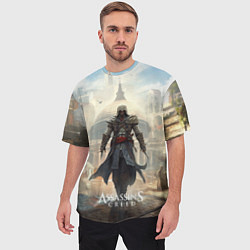 Футболка оверсайз мужская Assassins creed большой город, цвет: 3D-принт — фото 2