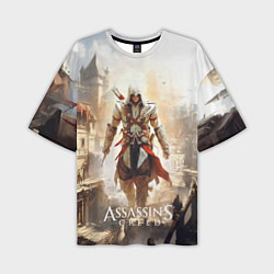 Мужская футболка оверсайз Assassins creed старый город