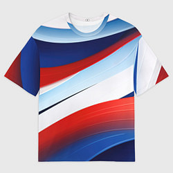 Футболка оверсайз мужская Волнистая абстракция в стиле минимализм, цвет: 3D-принт
