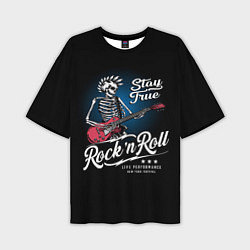 Мужская футболка оверсайз Rock and roll - punk
