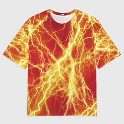Мужская футболка оверсайз Lightning strikes