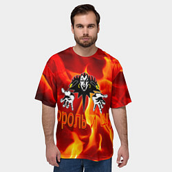 Футболка оверсайз мужская KuW fire, цвет: 3D-принт — фото 2