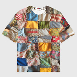 Футболка оверсайз мужская Patchwork - ai art, цвет: 3D-принт