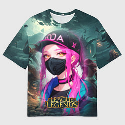 Мужская футболка оверсайз League Of Legends Akali Kda