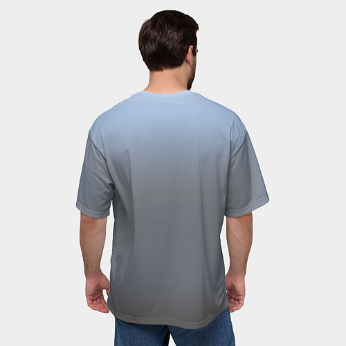 Мужская футболка оверсайз Выдра смотрит из воды / 3D-принт – фото 4