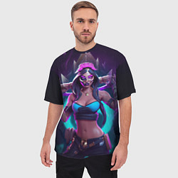 Футболка оверсайз мужская League of Legends Kaisa Kda style, цвет: 3D-принт — фото 2