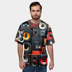 Футболка оверсайз мужская Audio speaker, цвет: 3D-принт — фото 2