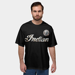 Футболка оверсайз мужская Indian Motorcycles FirenMarble, цвет: 3D-принт — фото 2