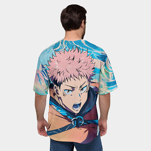 Мужская футболка оверсайз Юдзи Итадори из Jujutsu Kaisen / 3D-принт – фото 4