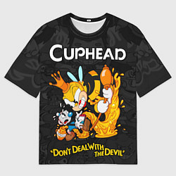 Футболка оверсайз мужская Cuphead - dont deal with the devil, цвет: 3D-принт